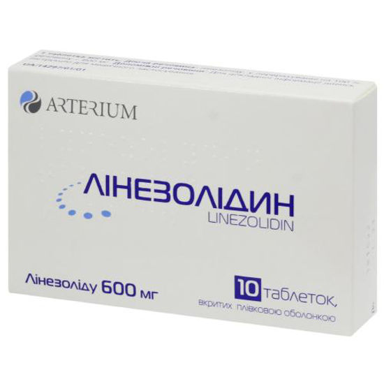 Лінезолідин таблетки 600 мг №10